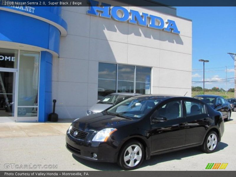 Super Black / Beige 2008 Nissan Sentra 2.0