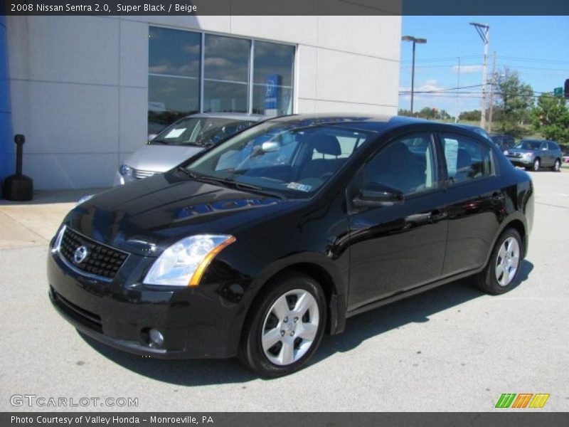 Super Black / Beige 2008 Nissan Sentra 2.0