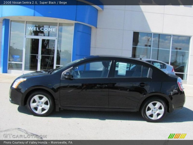 Super Black / Beige 2008 Nissan Sentra 2.0