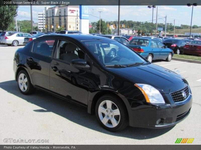 Super Black / Beige 2008 Nissan Sentra 2.0