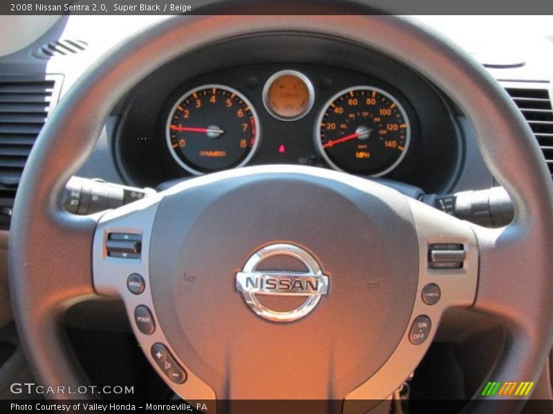 Super Black / Beige 2008 Nissan Sentra 2.0