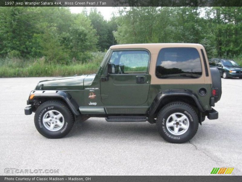 Moss Green Pearl / Tan 1997 Jeep Wrangler Sahara 4x4