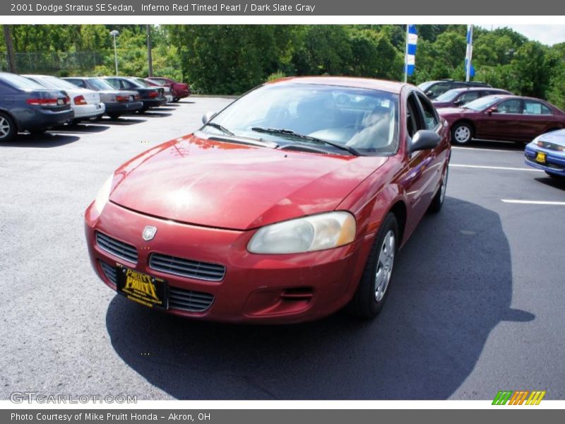 Inferno Red Tinted Pearl / Dark Slate Gray 2001 Dodge Stratus SE Sedan