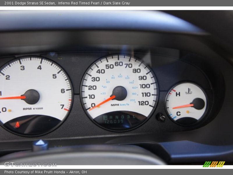 Inferno Red Tinted Pearl / Dark Slate Gray 2001 Dodge Stratus SE Sedan
