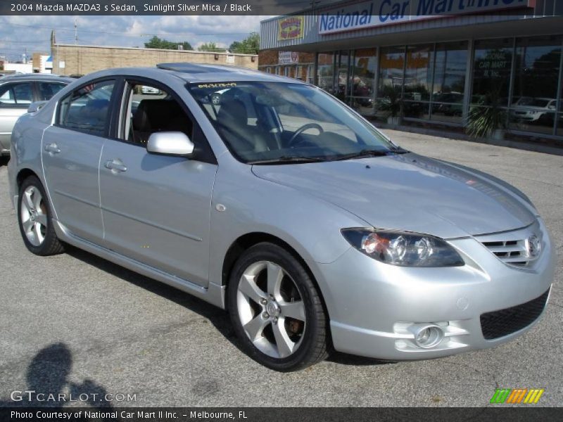 Sunlight Silver Mica / Black 2004 Mazda MAZDA3 s Sedan