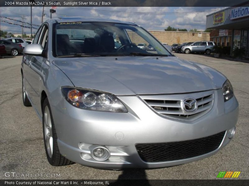 Sunlight Silver Mica / Black 2004 Mazda MAZDA3 s Sedan