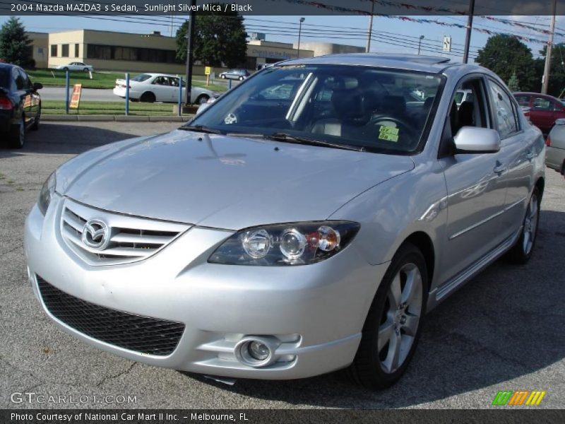 Sunlight Silver Mica / Black 2004 Mazda MAZDA3 s Sedan