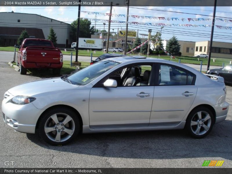 Sunlight Silver Mica / Black 2004 Mazda MAZDA3 s Sedan