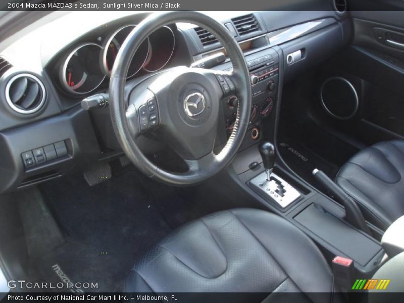 Sunlight Silver Mica / Black 2004 Mazda MAZDA3 s Sedan
