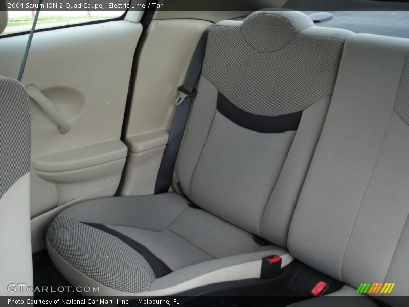 Electric Lime / Tan 2004 Saturn ION 2 Quad Coupe