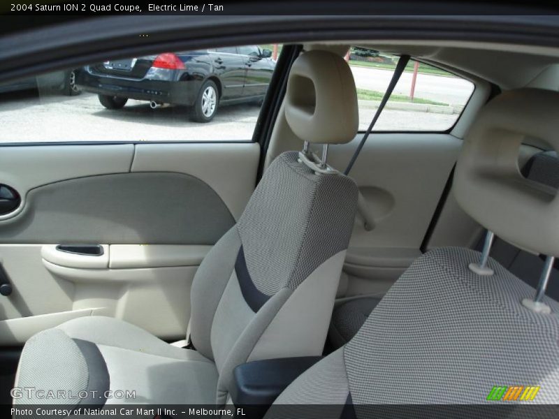 Electric Lime / Tan 2004 Saturn ION 2 Quad Coupe