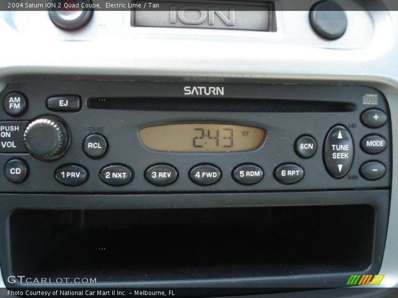 Electric Lime / Tan 2004 Saturn ION 2 Quad Coupe