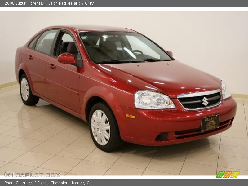 Fusion Red Metallic / Grey 2008 Suzuki Forenza