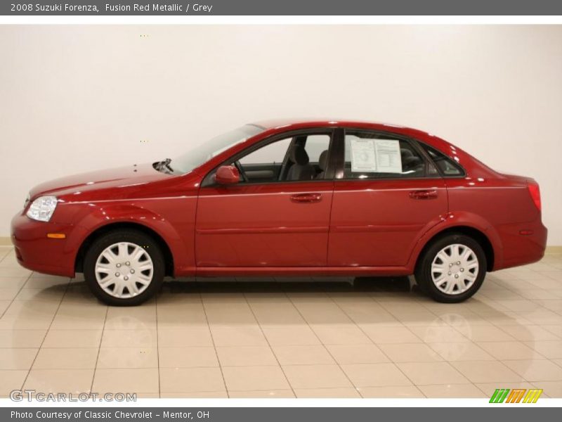 Fusion Red Metallic / Grey 2008 Suzuki Forenza