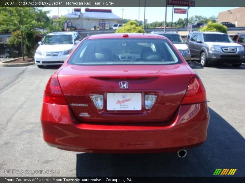 Moroccan Red Pearl / Gray 2007 Honda Accord EX-L Sedan