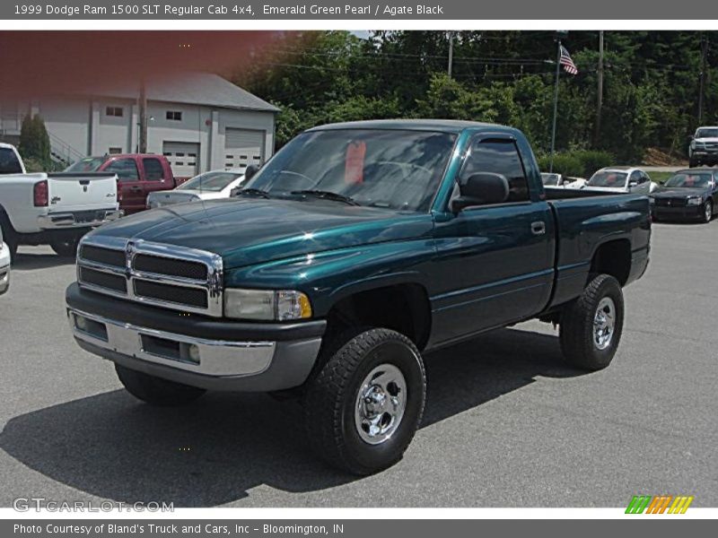 Emerald Green Pearl / Agate Black 1999 Dodge Ram 1500 SLT Regular Cab 4x4