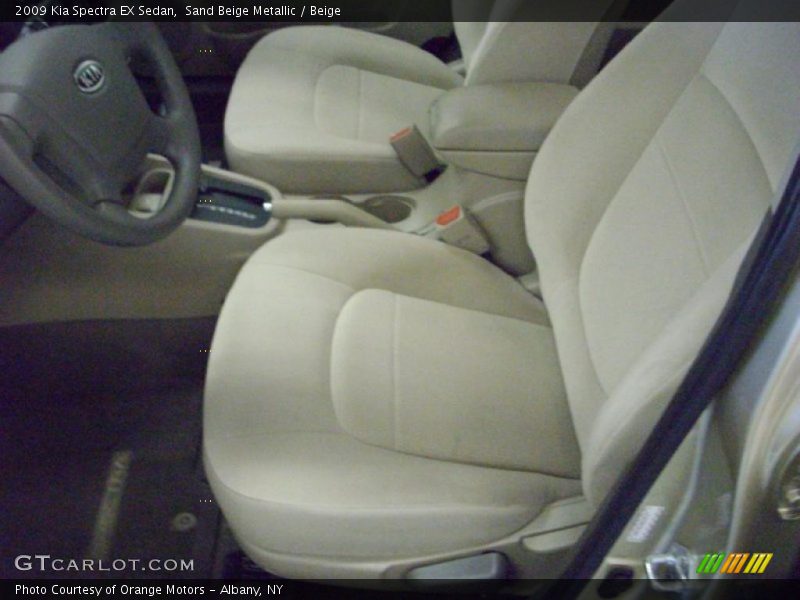 Sand Beige Metallic / Beige 2009 Kia Spectra EX Sedan