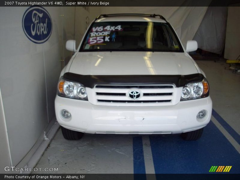 Super White / Ivory Beige 2007 Toyota Highlander V6 4WD