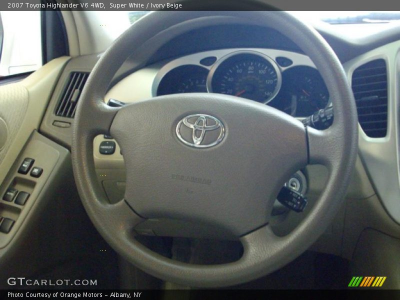 Super White / Ivory Beige 2007 Toyota Highlander V6 4WD