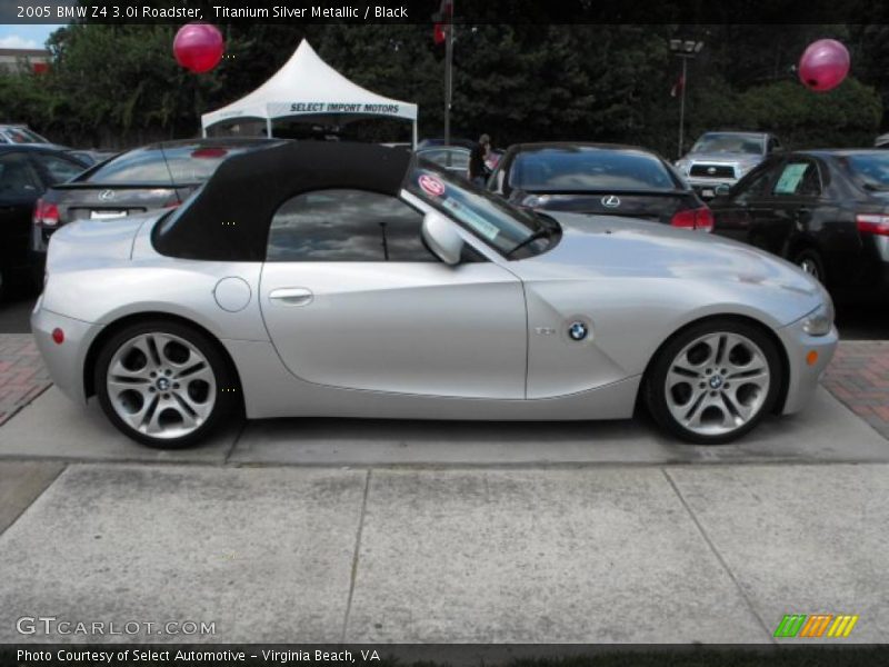 Titanium Silver Metallic / Black 2005 BMW Z4 3.0i Roadster