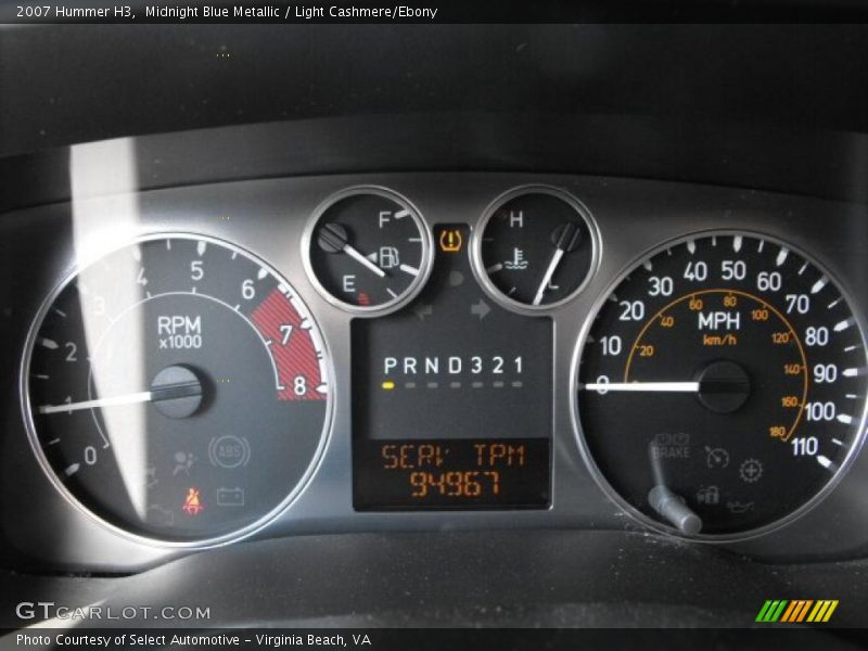 Midnight Blue Metallic / Light Cashmere/Ebony 2007 Hummer H3