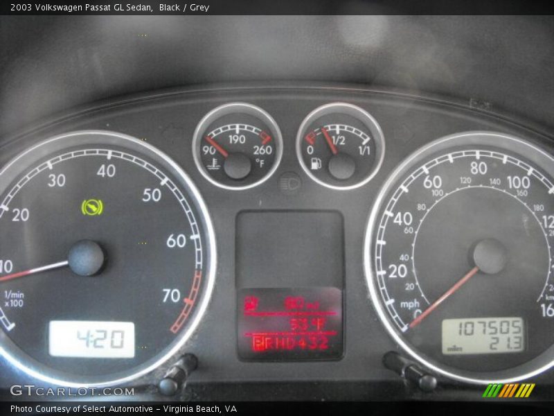 Black / Grey 2003 Volkswagen Passat GL Sedan