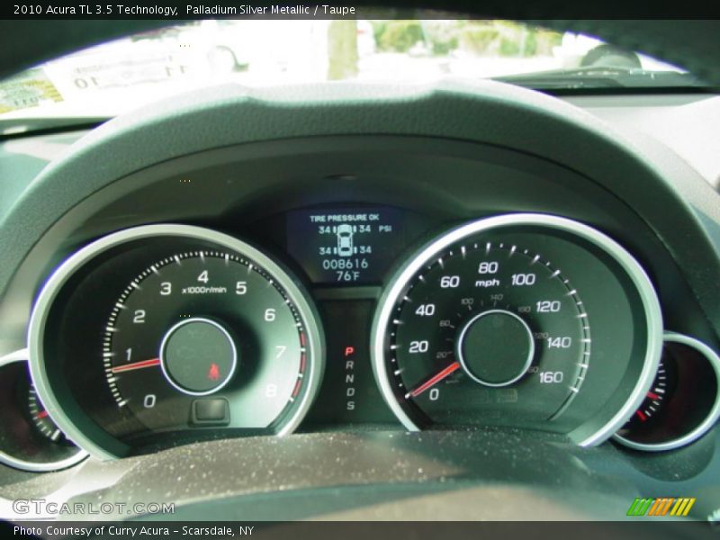 Palladium Silver Metallic / Taupe 2010 Acura TL 3.5 Technology
