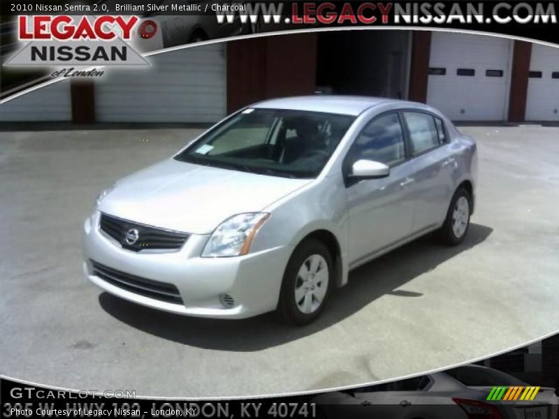 Brilliant Silver Metallic / Charcoal 2010 Nissan Sentra 2.0