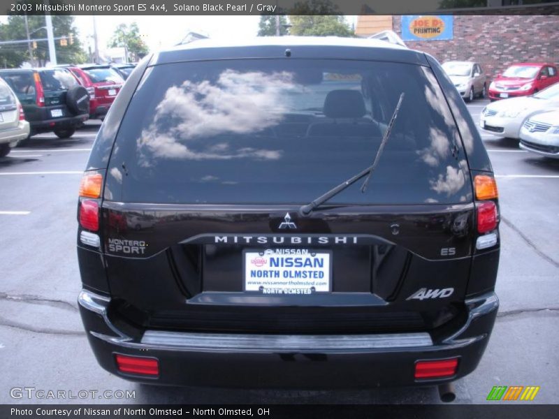 Solano Black Pearl / Gray 2003 Mitsubishi Montero Sport ES 4x4