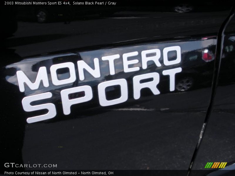 Solano Black Pearl / Gray 2003 Mitsubishi Montero Sport ES 4x4