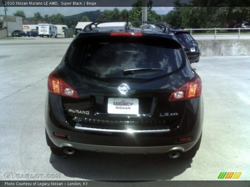 Super Black / Beige 2010 Nissan Murano LE AWD