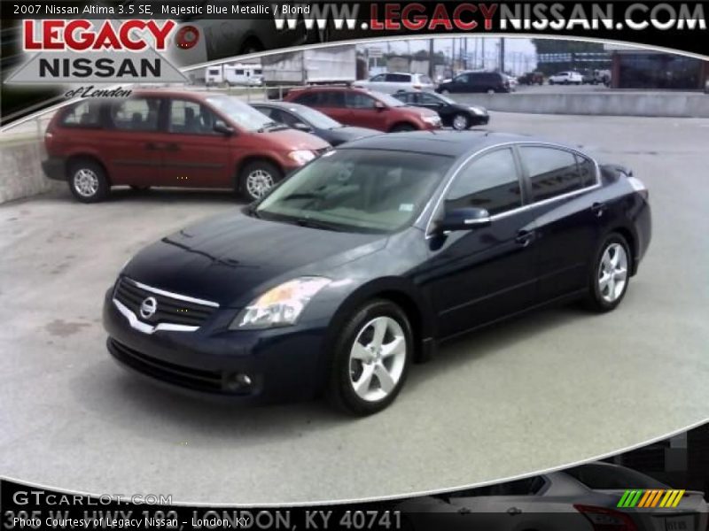 Majestic Blue Metallic / Blond 2007 Nissan Altima 3.5 SE