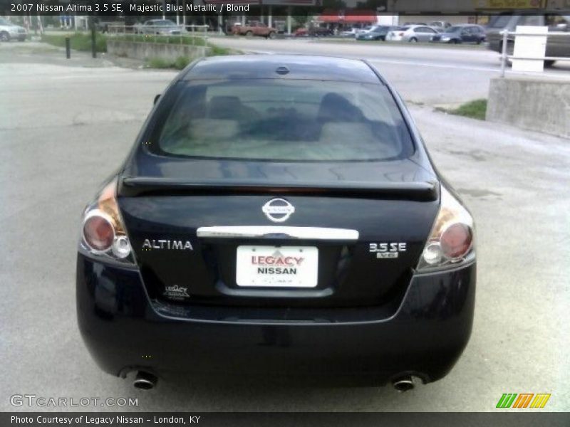 Majestic Blue Metallic / Blond 2007 Nissan Altima 3.5 SE