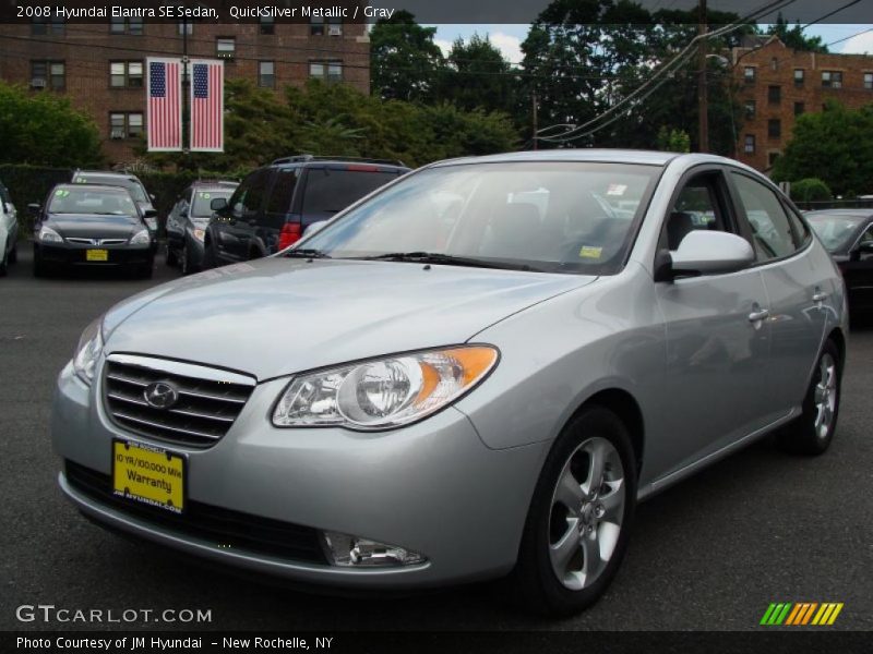 QuickSilver Metallic / Gray 2008 Hyundai Elantra SE Sedan