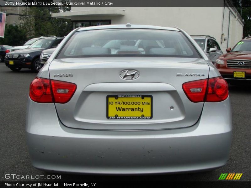 QuickSilver Metallic / Gray 2008 Hyundai Elantra SE Sedan