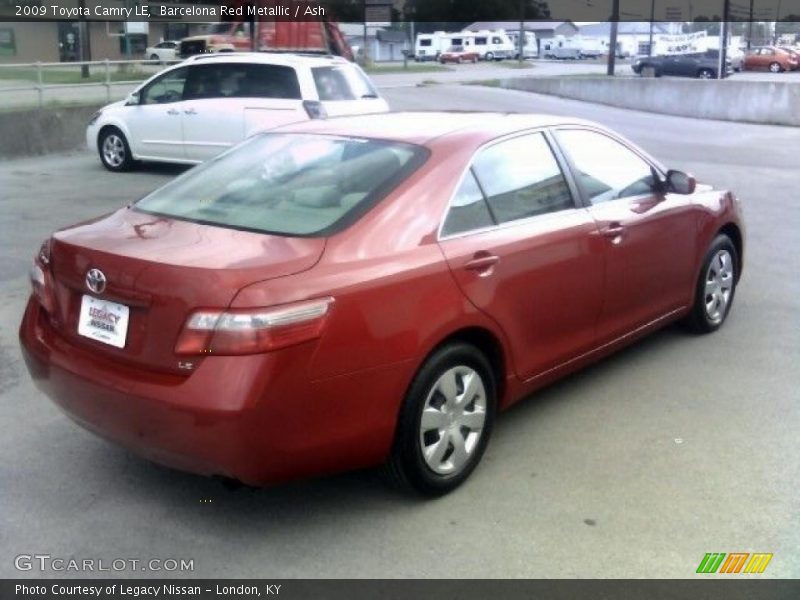 Barcelona Red Metallic / Ash 2009 Toyota Camry LE