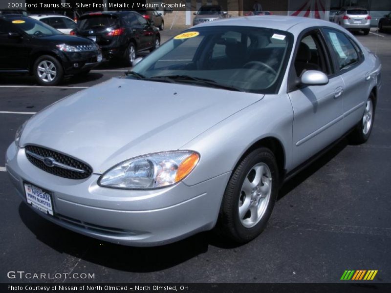 Silver Frost Metallic / Medium Graphite 2003 Ford Taurus SES