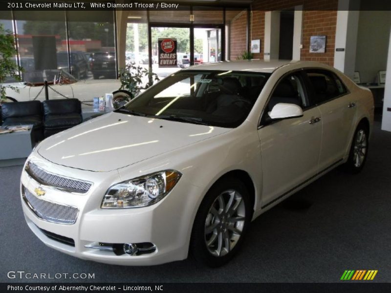 White Diamond Tricoat / Ebony 2011 Chevrolet Malibu LTZ