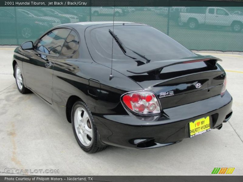 Jet Black / Black/Gray 2001 Hyundai Tiburon