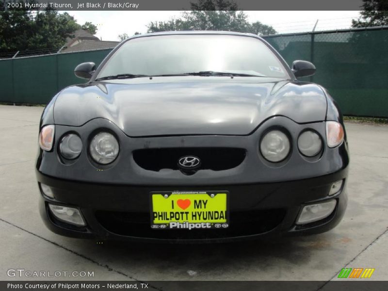 Jet Black / Black/Gray 2001 Hyundai Tiburon