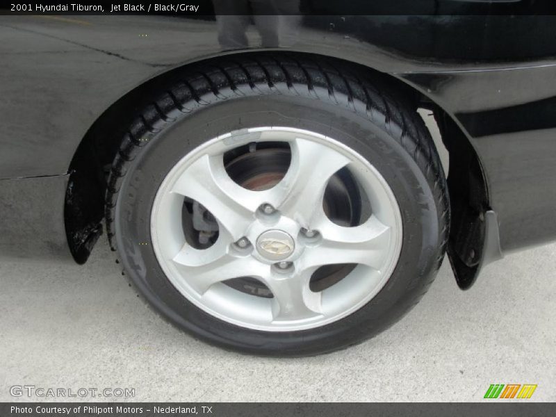 Jet Black / Black/Gray 2001 Hyundai Tiburon