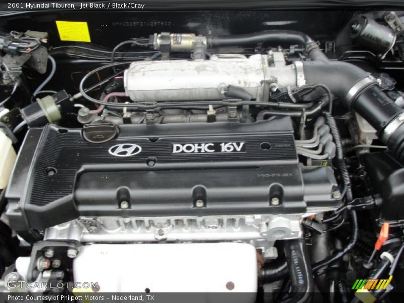 Jet Black / Black/Gray 2001 Hyundai Tiburon