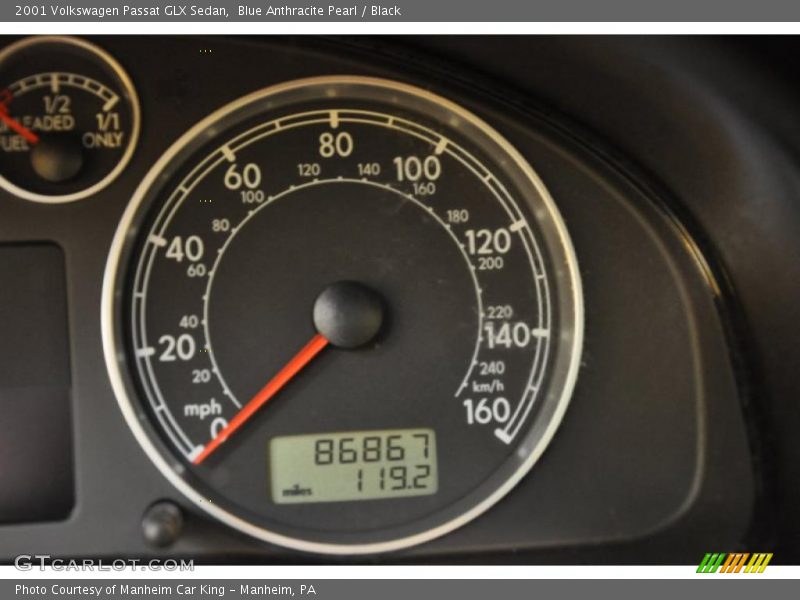 Blue Anthracite Pearl / Black 2001 Volkswagen Passat GLX Sedan
