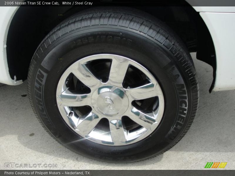 White / Steel Gray 2006 Nissan Titan SE Crew Cab