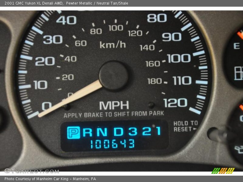Pewter Metallic / Neutral Tan/Shale 2001 GMC Yukon XL Denali AWD