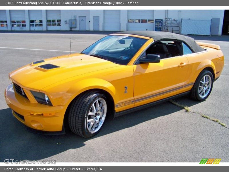 Grabber Orange / Black Leather 2007 Ford Mustang Shelby GT500 Convertible