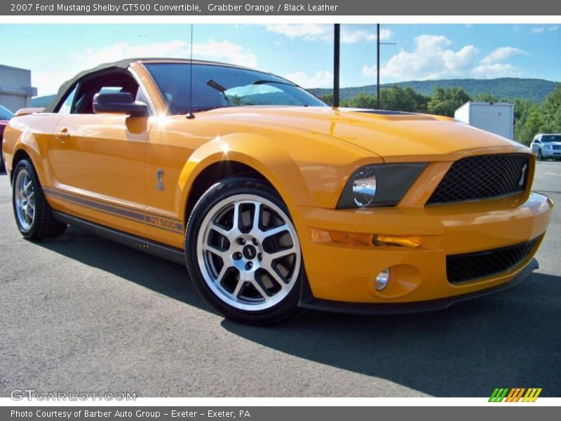 Grabber Orange / Black Leather 2007 Ford Mustang Shelby GT500 Convertible
