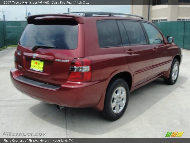 Salsa Red Pearl / Ash Gray 2007 Toyota Highlander V6 4WD