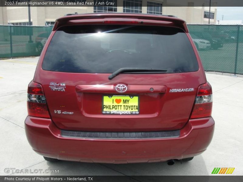 Salsa Red Pearl / Ash Gray 2007 Toyota Highlander V6 4WD