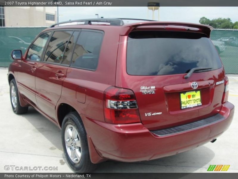 Salsa Red Pearl / Ash Gray 2007 Toyota Highlander V6 4WD